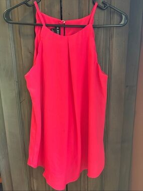 A. Byer Hot Pink Pleated Spaghetti Strap Cami